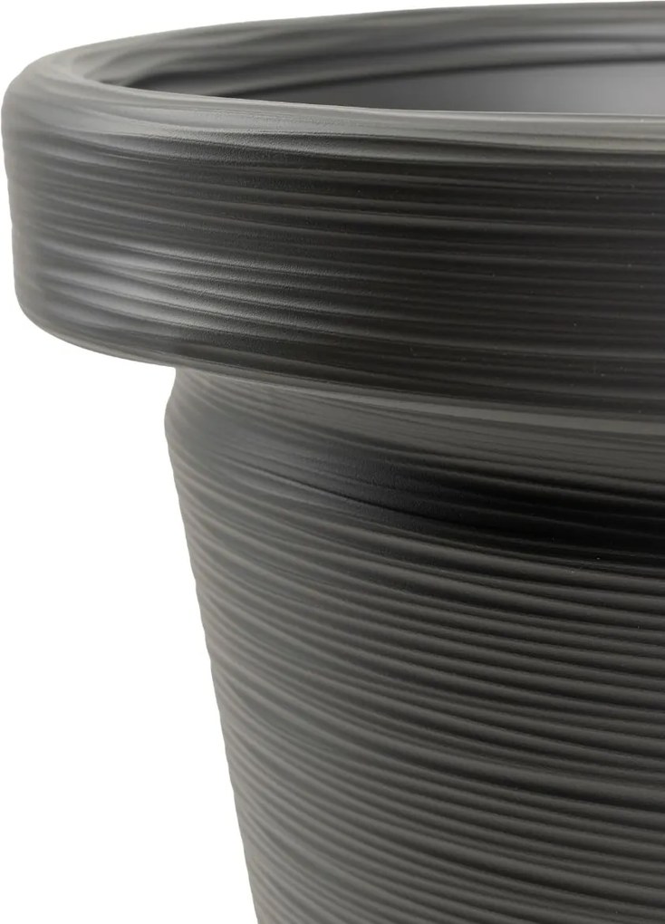 PLASTOVÝ KVETINÁČ SRTIA RIFLO 39X34 CM ANTRACITOVÁ