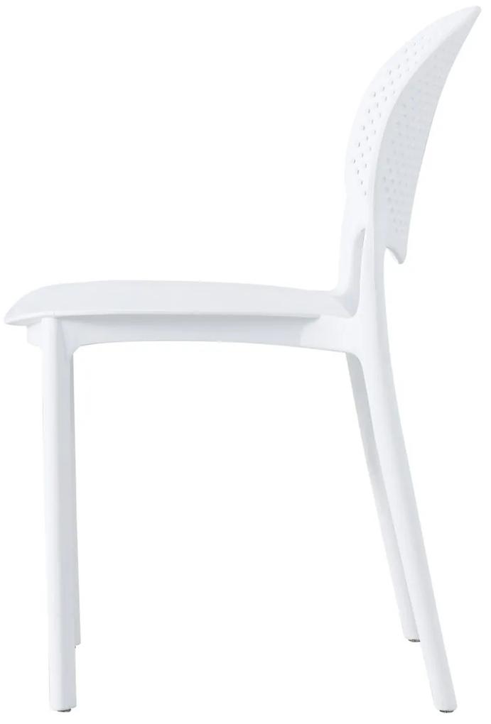 Biela plastová stolička LUMA