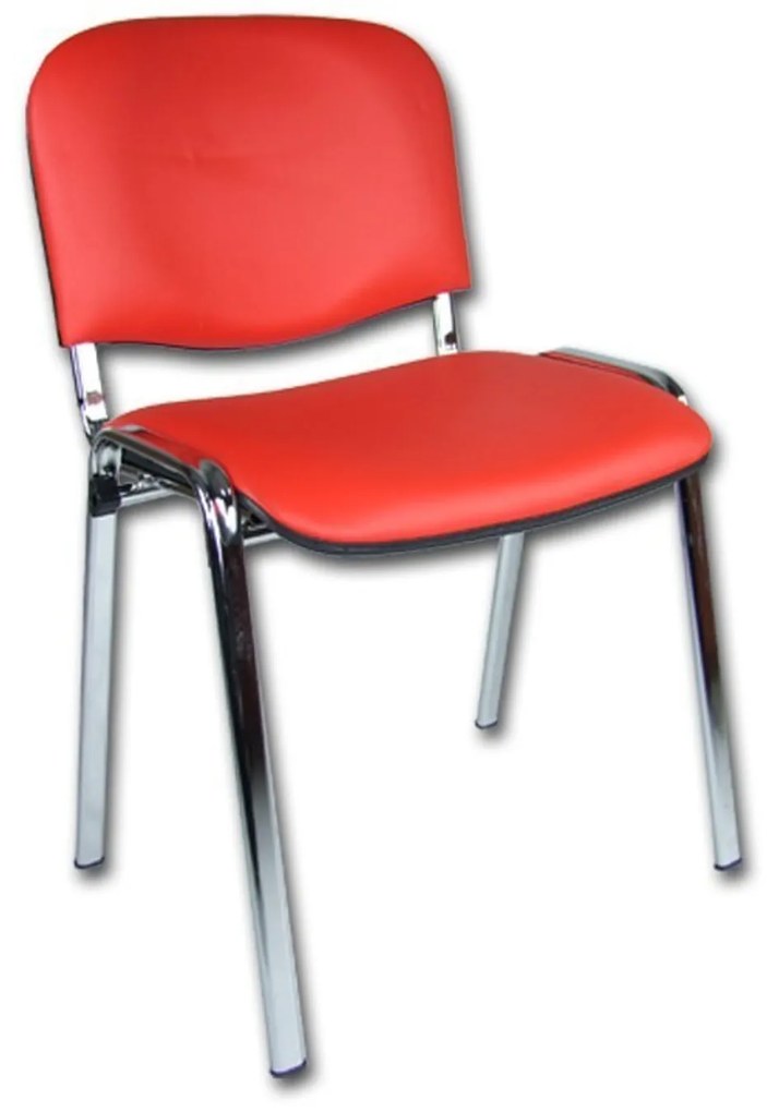 Konferenčná stolička ISO eko-koža CHROM Čierna D1 EKO