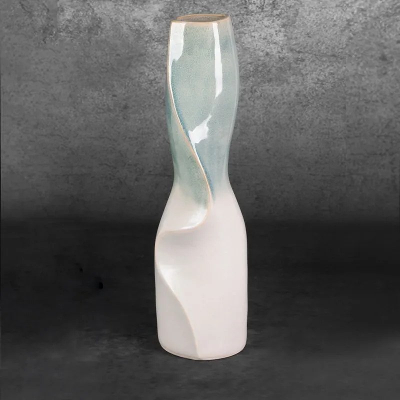 VÁZA LIANA 16X62 CM MENTOLOVÁ