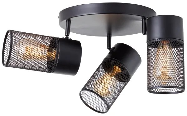 Brilliant - Bodové svietidlo KAMOLO 3xE27/40W/230V čierne