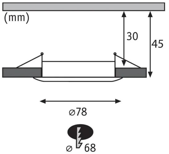 Paulmann 94473 - SADA 3xLED/6W IP44 Kúpeľňové podhľadové svietidlo NOVA 230V