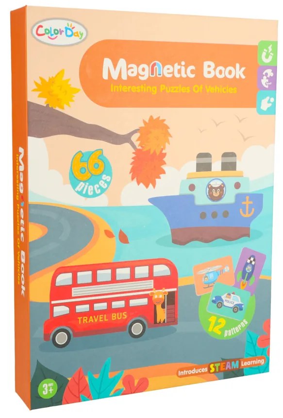 KIK Magnetické puzzle dopravné prostriedky