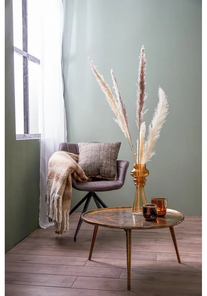 Kovový okrúhly konferenčný stolík v bronzovej farbe ø 67,5 cm Babina – Light &amp; Living