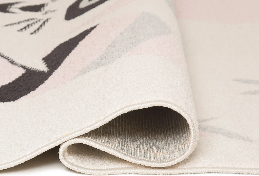 TA Koberec H321A BIELA/RUŽOVÁ HAPPY FBA Rozmer: 160x220 cm