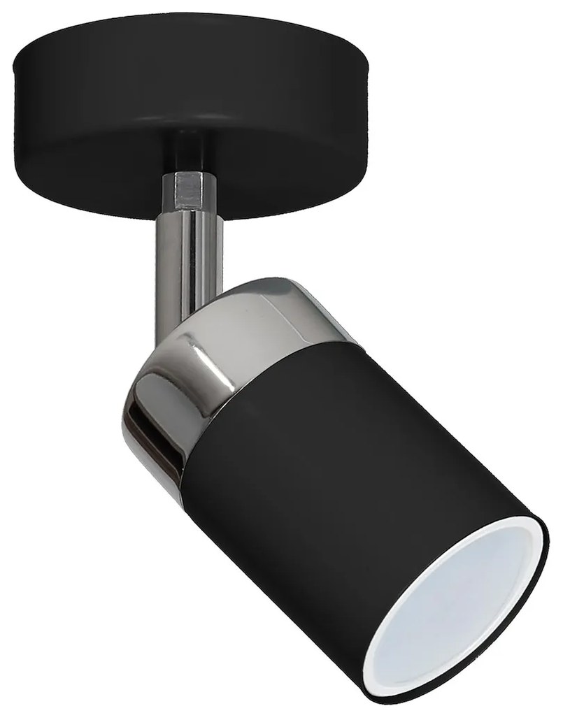 Bodové svietidlo Joker, 1x chrómové/čierne kovové tienidlo, b