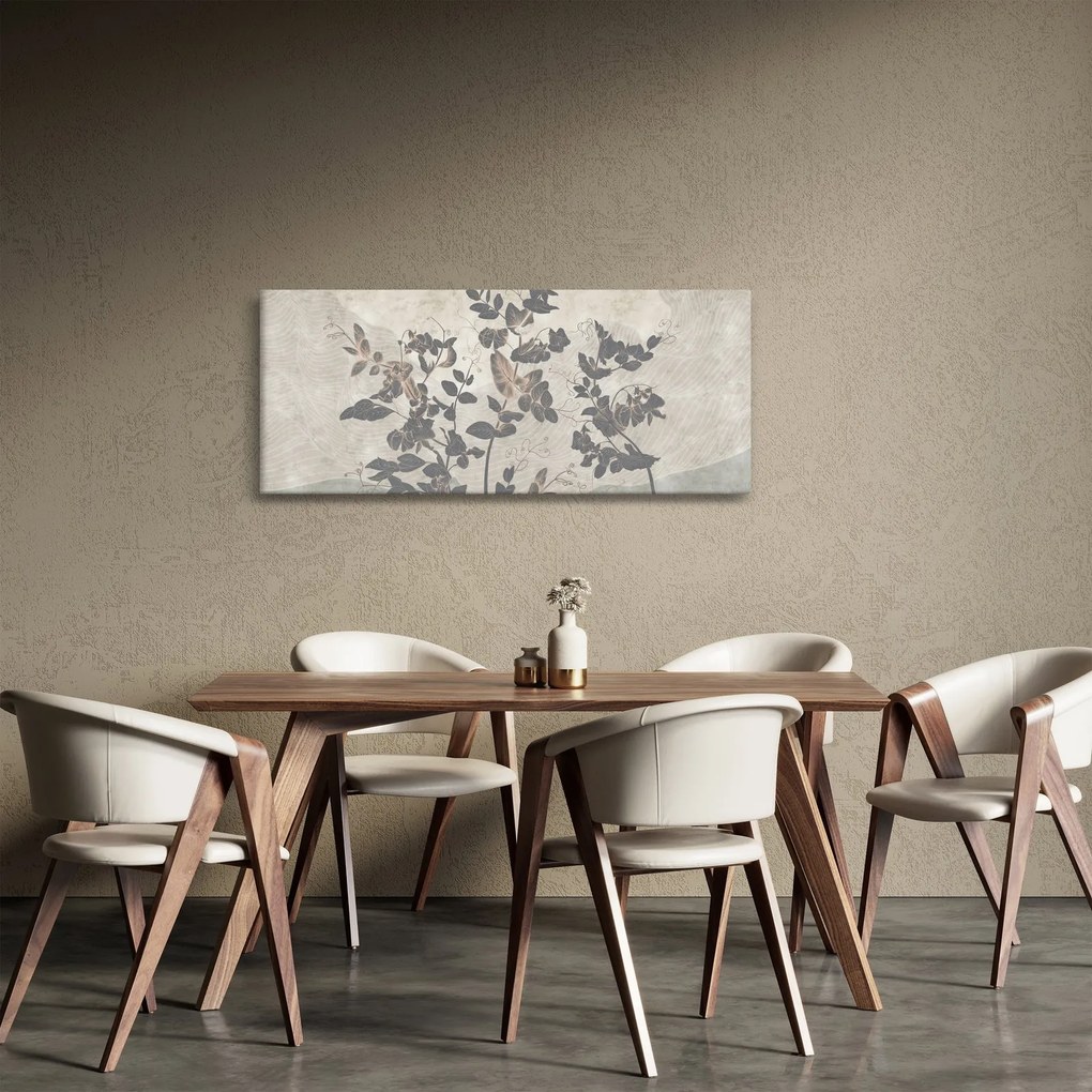 Obraz - Texturované listy (120x50 cm)
