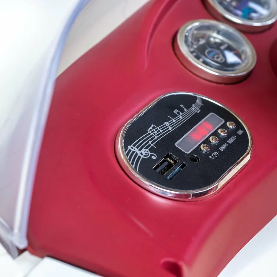 Baby Mix Detské elektrické autíčko Retro Pearl, biela