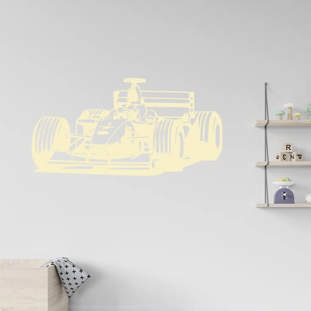 Veselá Stena Samolepka Formula Farba: oranžová, Veľkosť: 100 x 51 cm