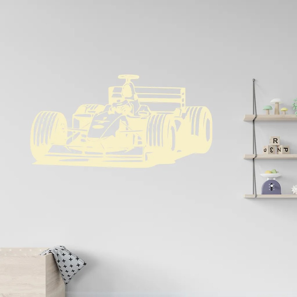 Veselá Stena Samolepka na stenu na stenu Formula Farba: béžová, Veľkosť: 60 x 30 cm