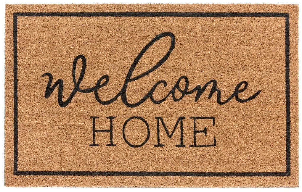 Rohožka Welcome home 105684 – na von aj na doma, 45x75, hnedá, chodba / predsieň, Hanse Home