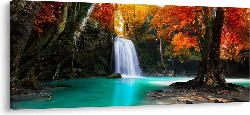 Obraz - Smaragdová lagúna (120x50 cm)