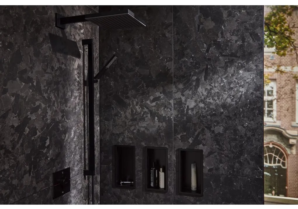 Hansgrohe Hansgrohe, sprchové rameno E 390 mm, čierna matná, HAN-24337670