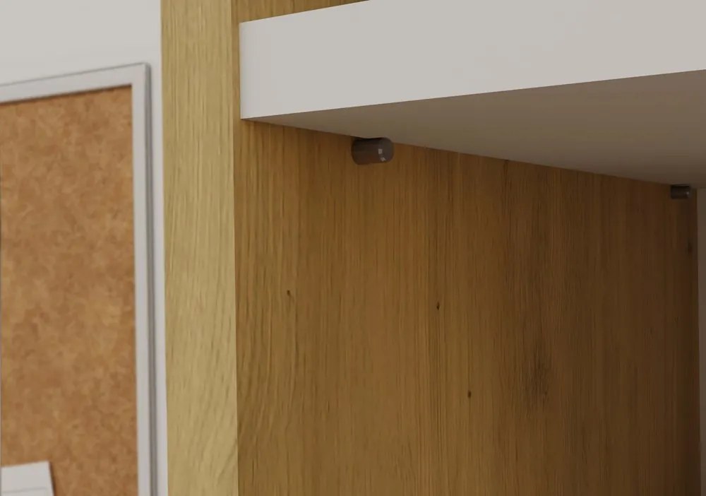 Regál Onyx R80 80 cm dub remeselný/biely