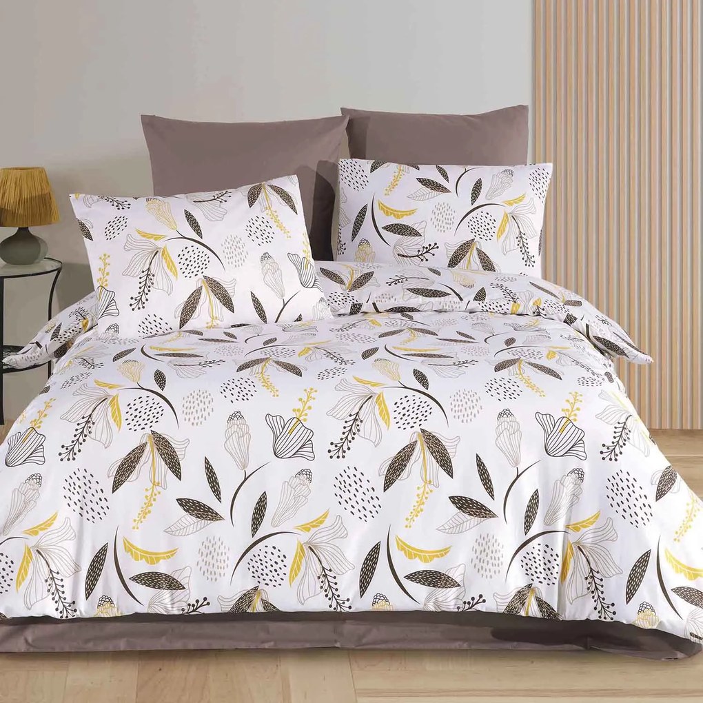 RENFORCÉ OBLIEČKY CHARLOTTE EXCLUSIVE 160X200 CM, 2 KS 70X80 CM KVETY