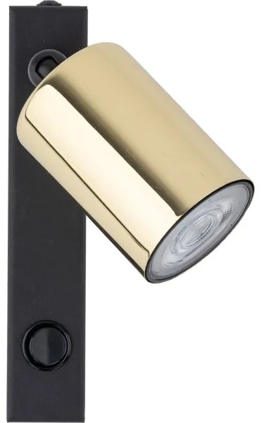 Nástenné bodové svietidlo TOP 1xGU10/10W/230V čierna/zlatá