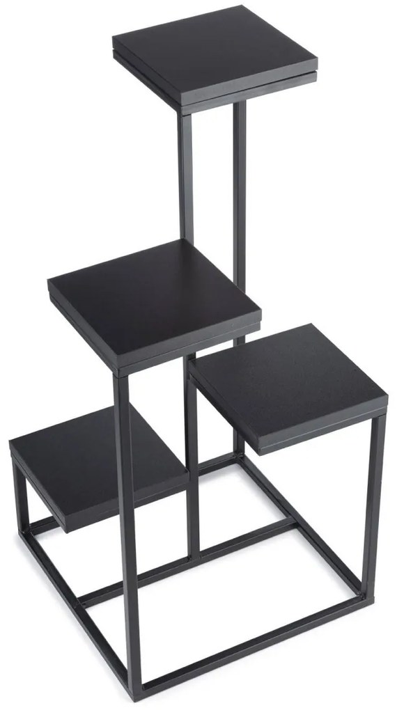 Kvetinový stojan LOFT 79 cm čierny