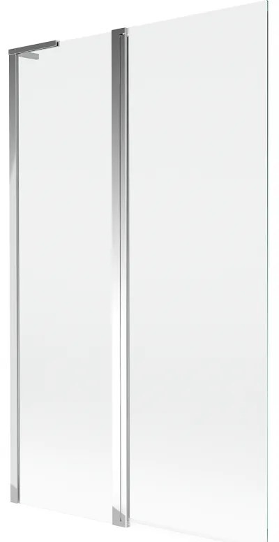 Mexen Mist L, 2-krídlová vaňová zástena 110 x 150 cm, číre sklo, chrómový profil, 8A9L-110-011-01-00