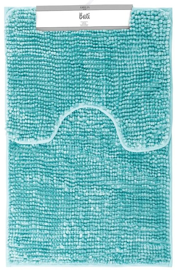 Restilo Sada kúpeľnových predložiek Bati modrá, 2 ks 50 x 80 cm, 40 x 50 cm