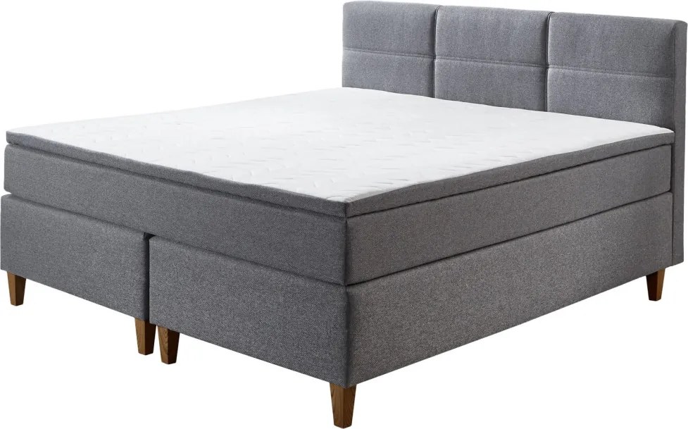 Posteľ boxspring Ardi 180x200 cm, šedá tkanina