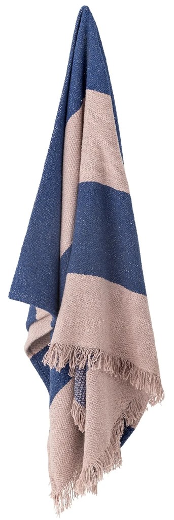 Bloomingville Prehoz z recyklovanej bavlny Cadeo Blue 130 × 160 cm