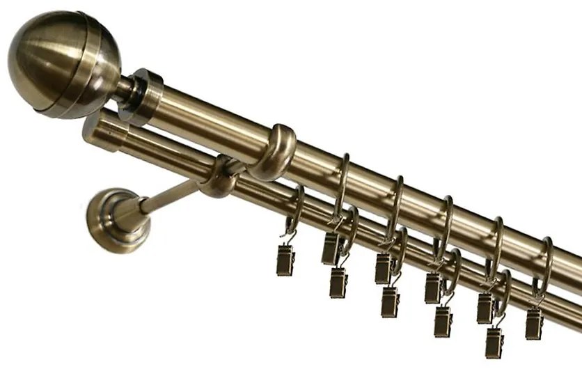 Garniž 240cm II kula fi 25 starožitné zlato