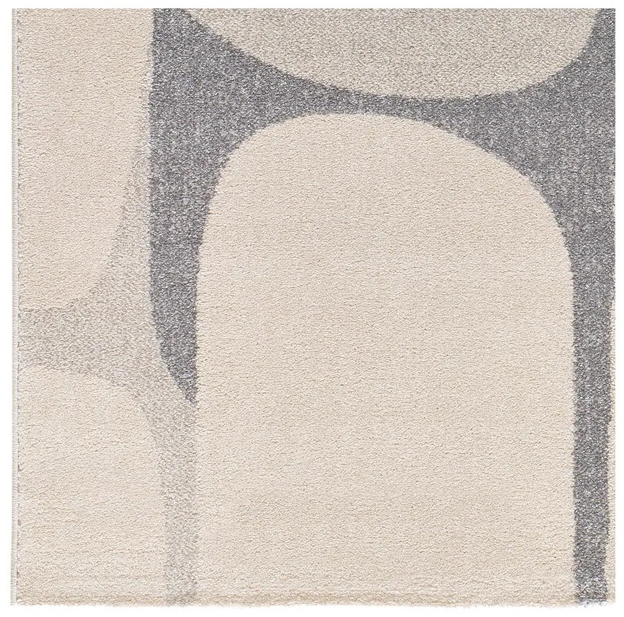 Koberec vo svetlosivej a krémovej farbe 133x190 cm Porto – Universal