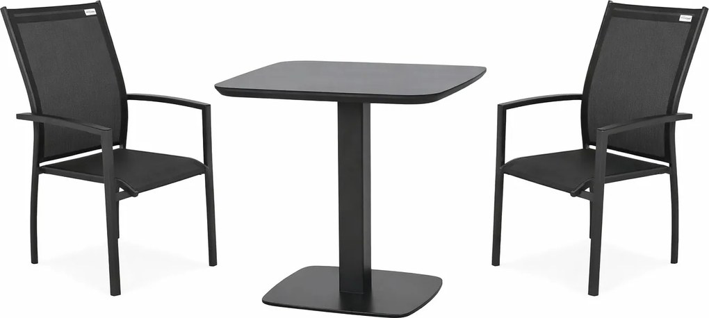 Doppler Picaso Expert antracit - záhradná/gastro hliníková súprava 2+1