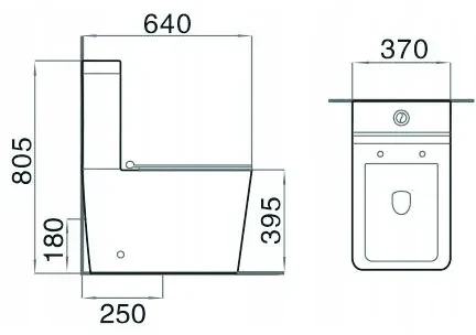 Mexen CUBE - WC kombi + sedátko, 31014000