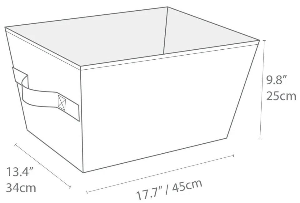 Béžový úložný koš Bigso Box of Sweden Tap, 34,5 x 25 cm