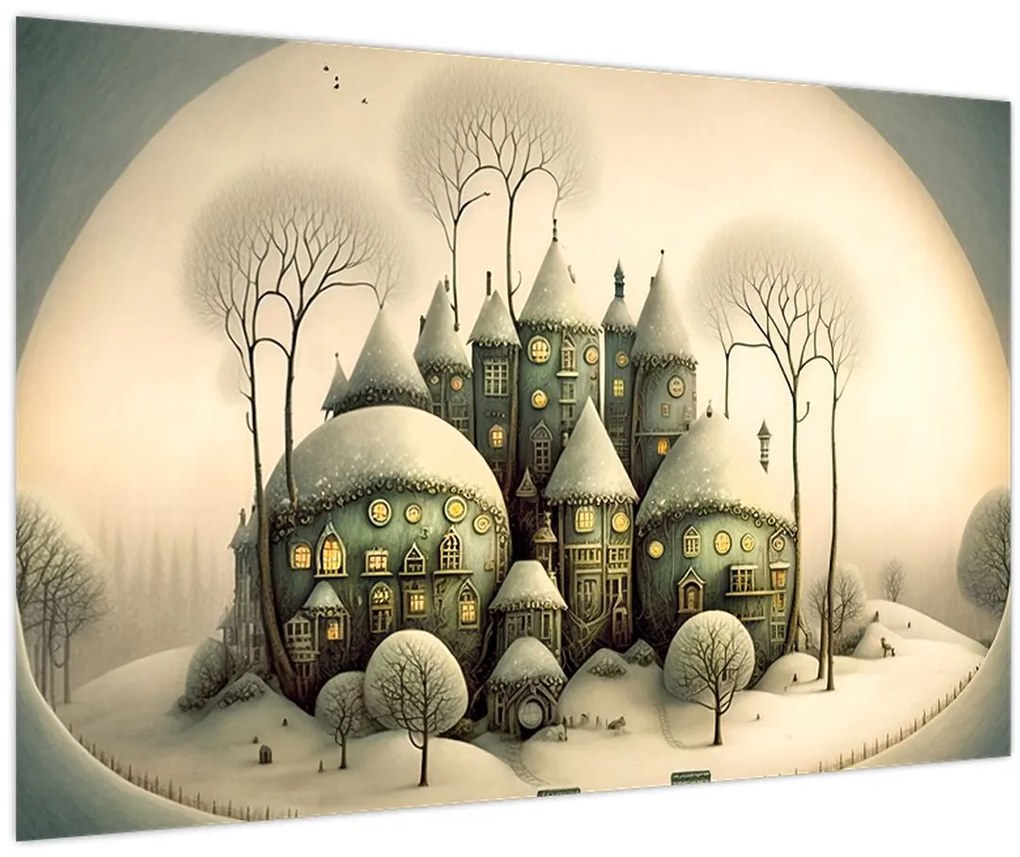 Obraz - Rozprávkové chalúpky (90x60 cm)