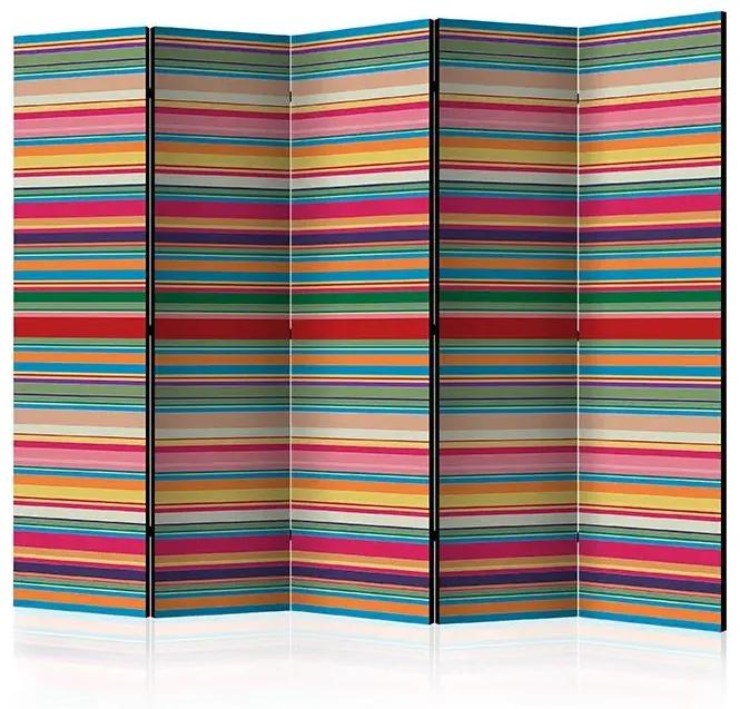 Paraván - Subdued stripes II [Room Dividers] Veľkosť: 225x172, Verzia: Jednostranný