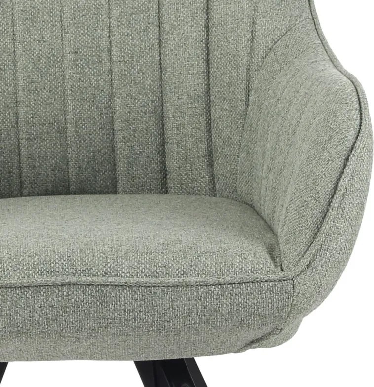 Jedálenská stolička Chrissy, svetlo zelená tkanina