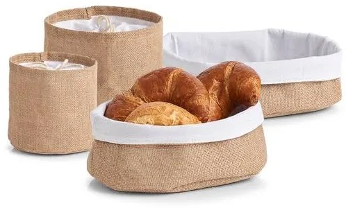 Zeller Present Súprava 3 jutových vrecúšok so sťahovacou šnúrkou na zemiaky, cibuľu a cesnak