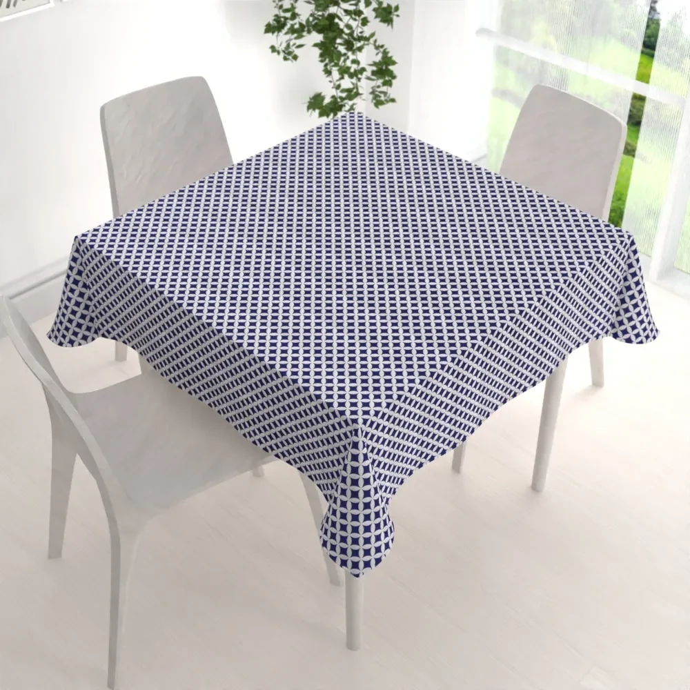 Biante Bavlnený štvorcový obrus Sandra SA-241 Tmavo modré Maroko 80x80 cm