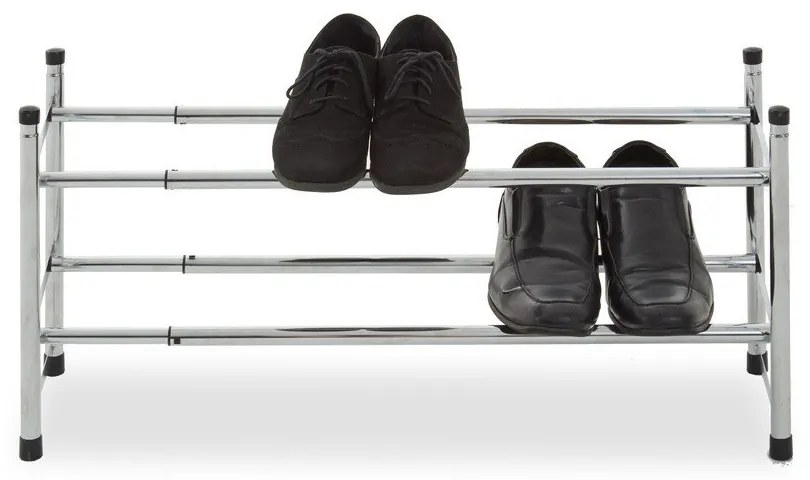 Kovový teleskopický stojan na topánky v striebornej farbe – Premier Housewares
