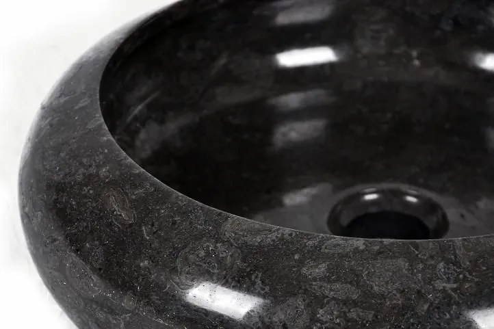DIVERO umývadlo z prírodného kameňa Black