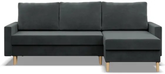 Rohová rozkladacia sedačka BLANK Elegant tmavosivá