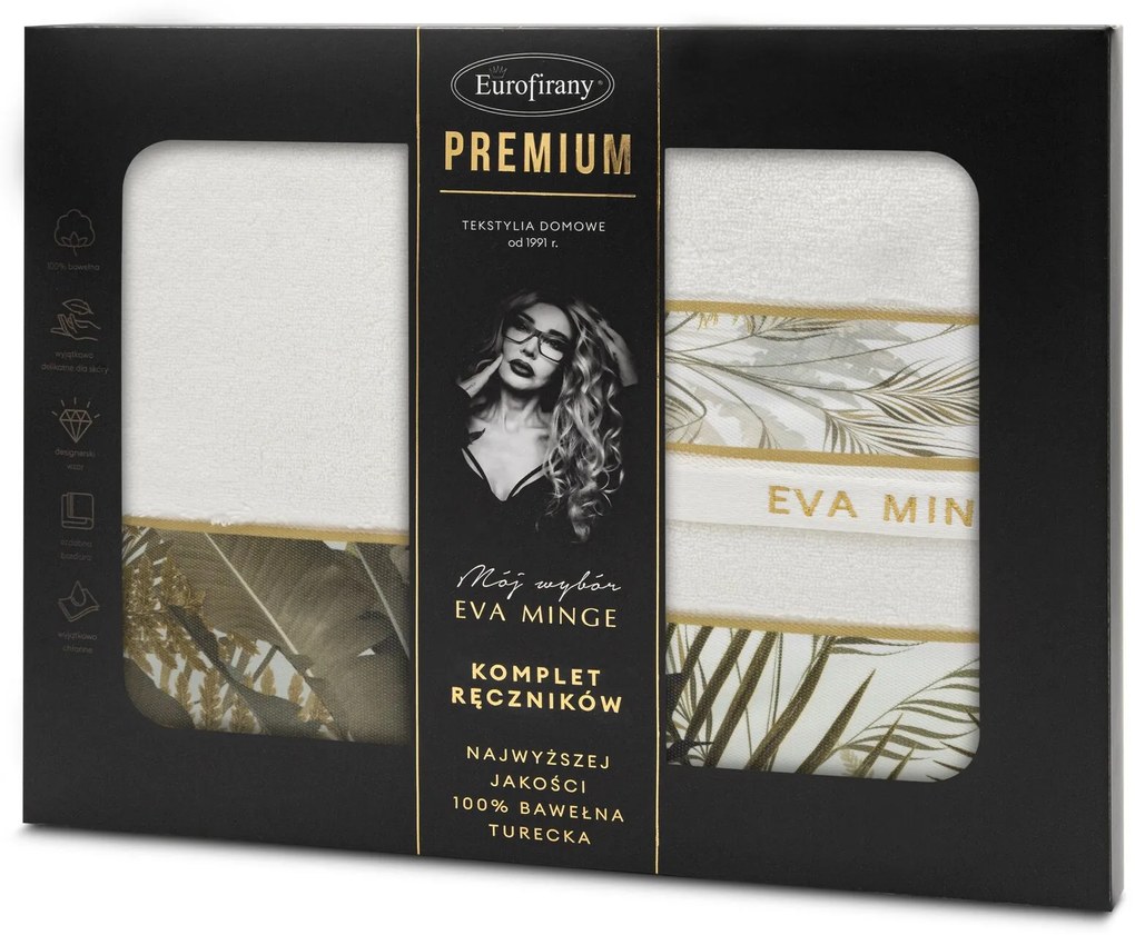 Eva Minge FROTÉ UTERÁK EVA MINGE15 SADA 1KS 30X50 CM, 1KS 50X90 CM, 1KS 70X140 CM BIELA