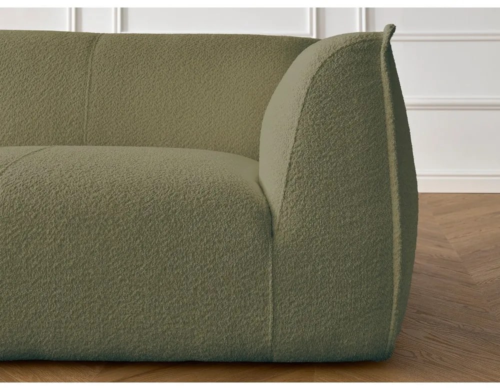 Zelená pohovka z textílie buklé 242 cm Giorgia – Bobochic Paris