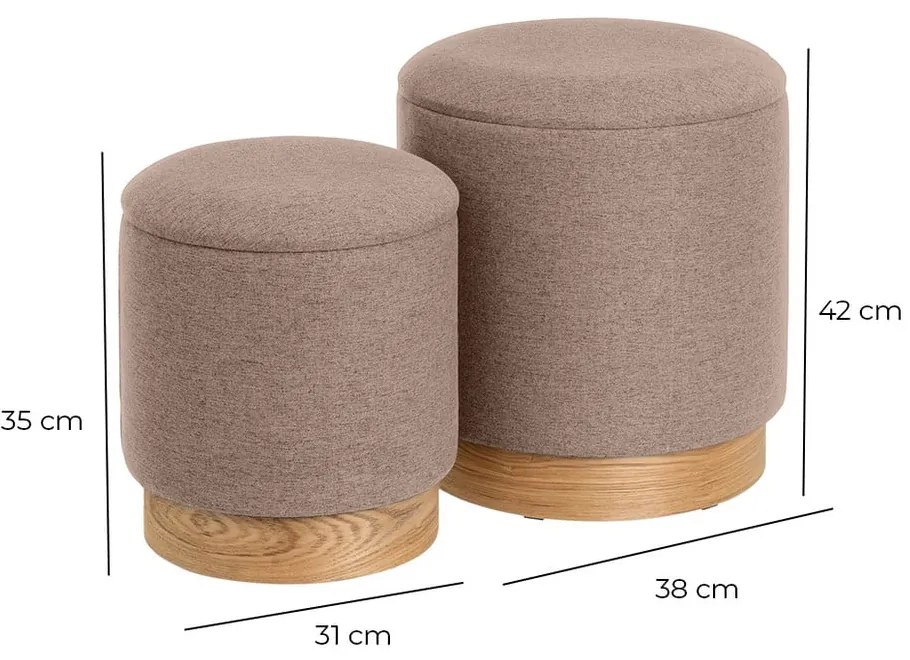 Svetlohnedý taburet – Casa Selección