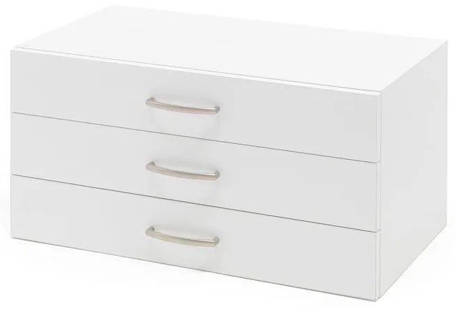 Zásuvková jednotka FLEXUS, 3 zásuvky, 375x720x410 mm, biela