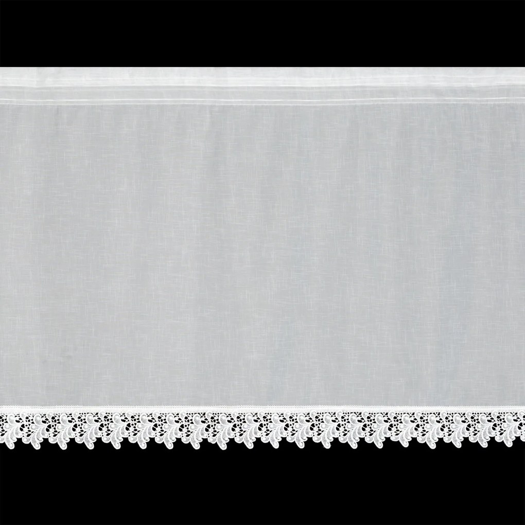 KRÁTKA ZÁCLONA NA PÁSKE MARTINA 150X70 CM BIELA