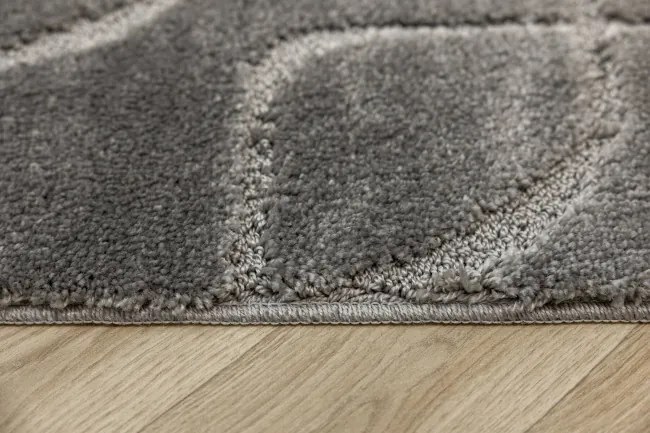 Kúpeľňový koberček Ivona sivý, línie