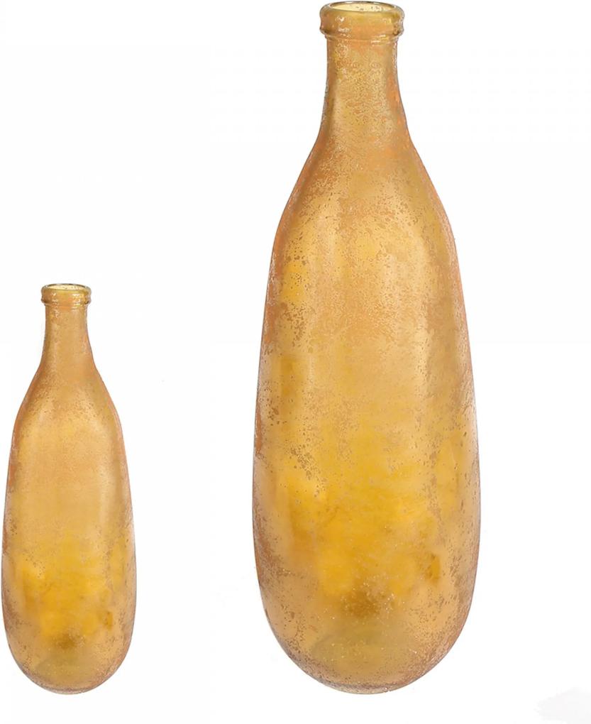 Váza z recyklovaného skla Schiras, 41 cm, curry | BIANO