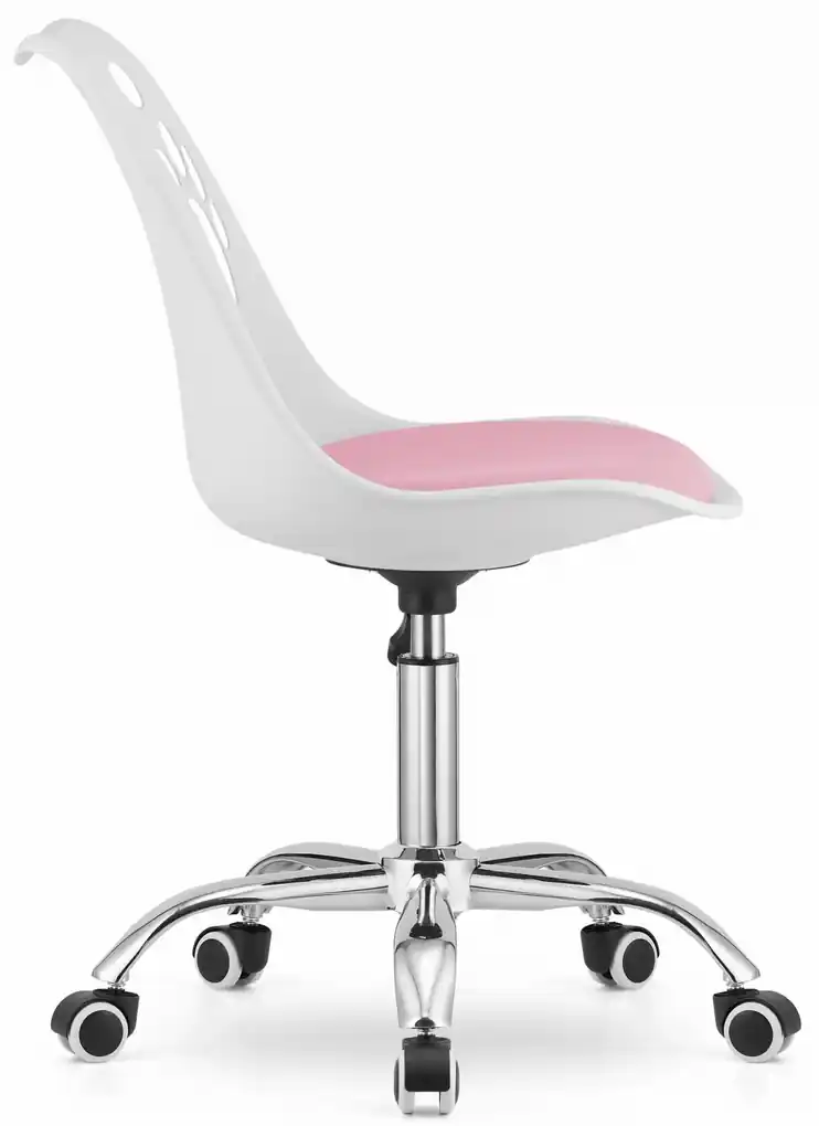 PreHouse Otočná stolička PRINT - biela a ružová | BIANO