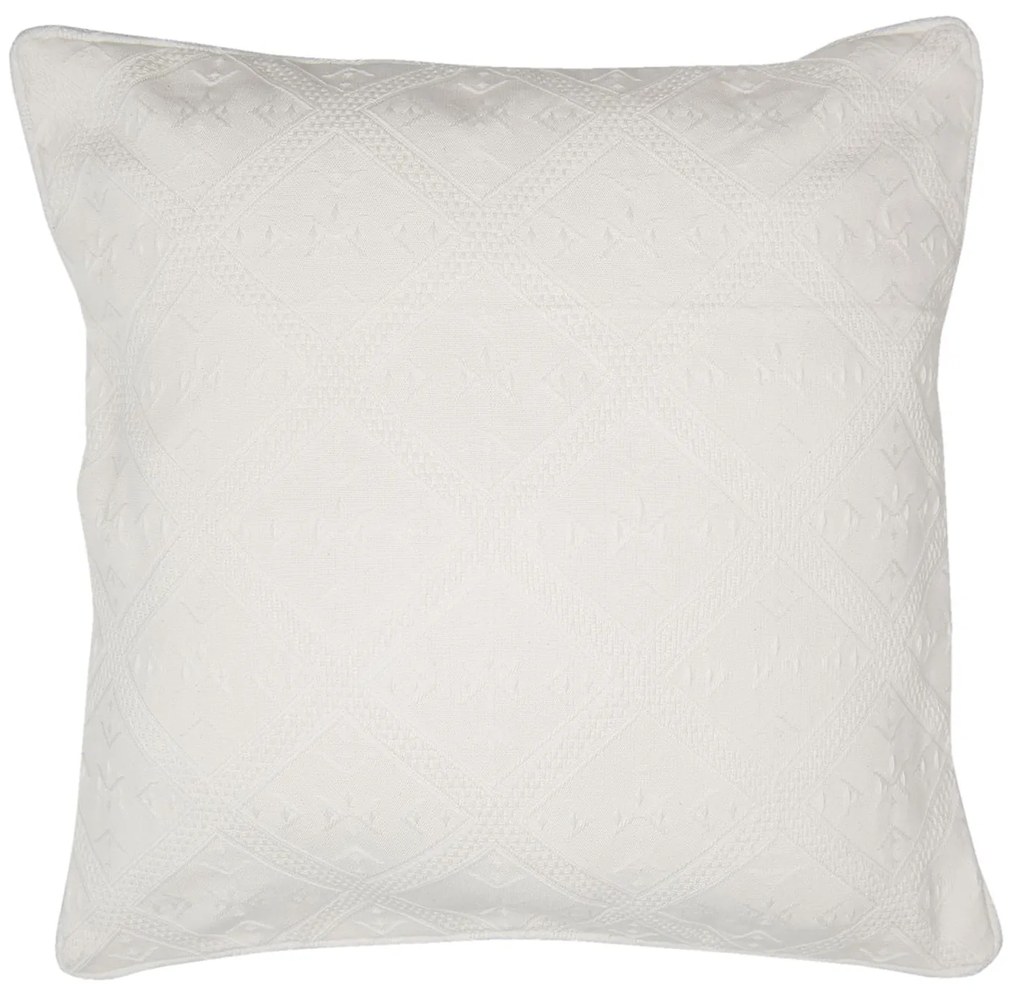Krémový bavlnený poťah na vankúš New Jacquard - 40 * 40 cm