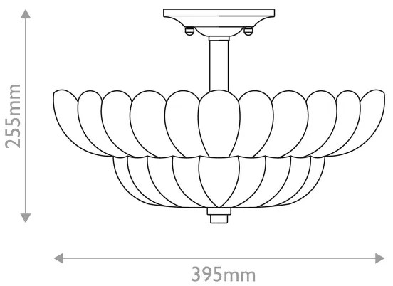 Quoizel QZ-WHITECAP-SF-M - Stropné svietidlo WHITECAP 4xE14/40W/230V pr. 39,5 cm