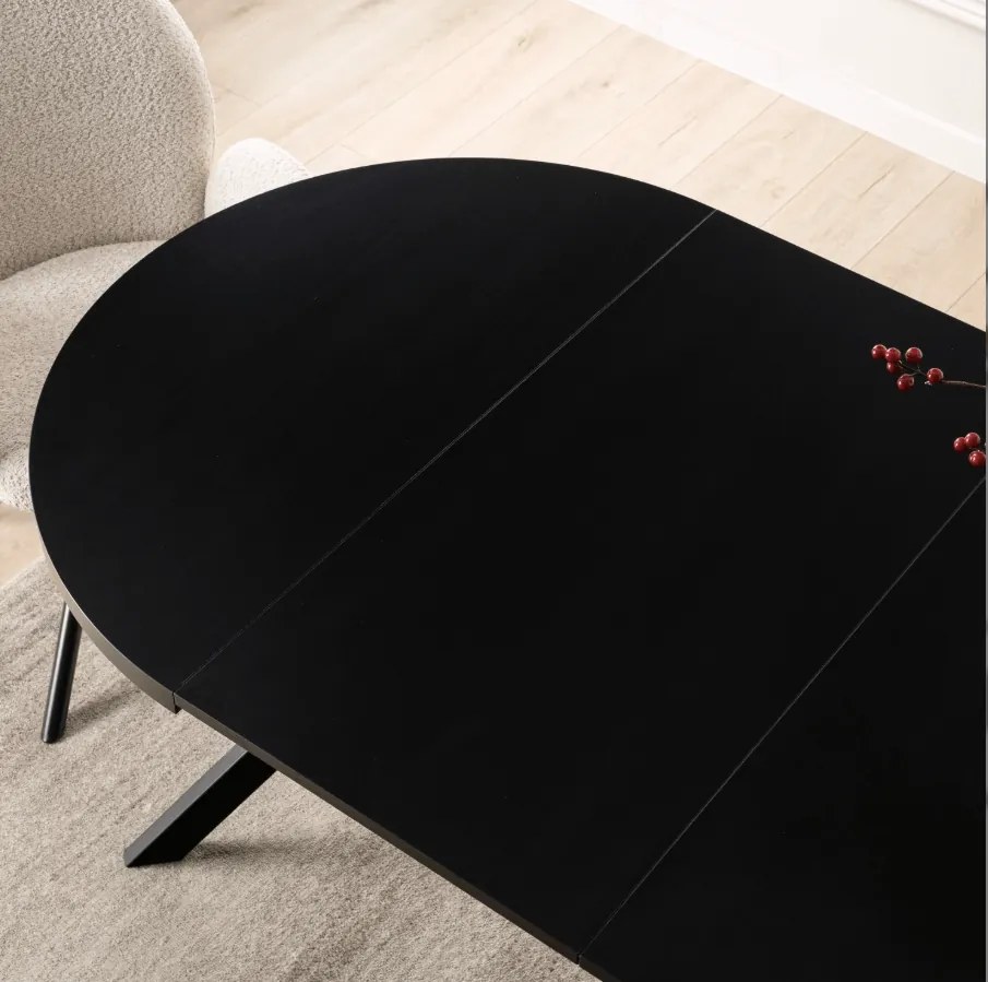 Rozkladací stôl LUKAS 100-250 cm čierny