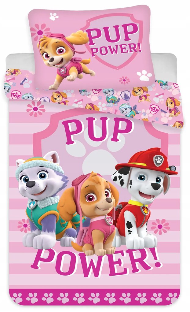 DETSKÉ BAVLNENÉ OBLIEČKY PAW PATROL 140X200 CM, 1KS 70X80 CM VZOROVANÉ